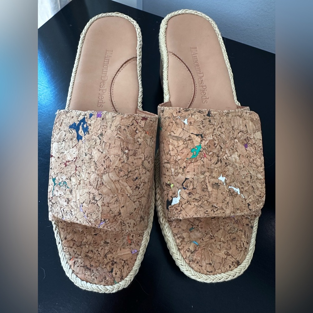Cork Slide Sandals - L’Amour DesPieds 9 New